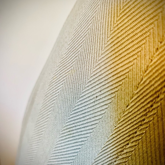 100% Silk Banana Republic Light Blue 90s Vintage Herringbone Weave Sheath Dress - Picture 5 of 9